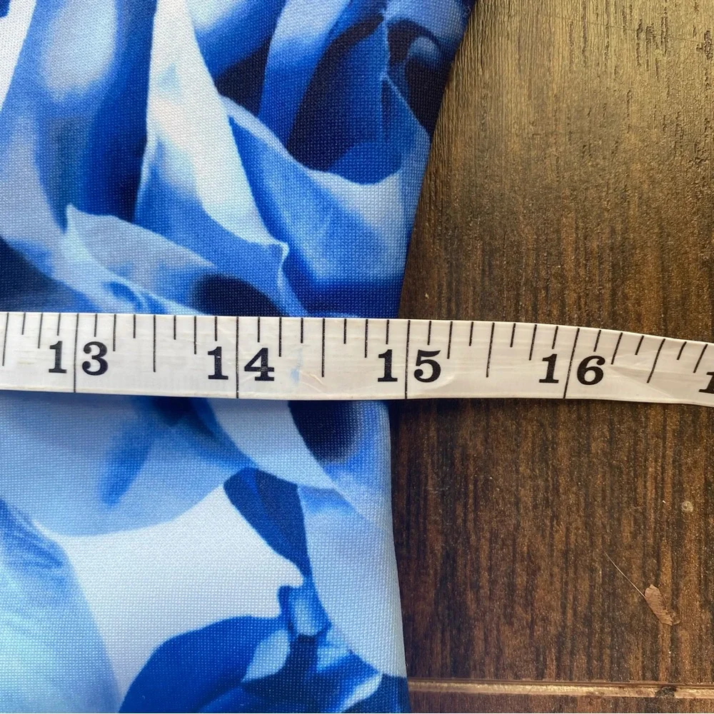 T. Tahari Sleeveless Blue & White Floral Zippered Back NWT Size 4 - Picture 11 of 16